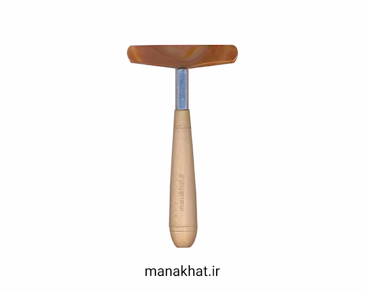 مهره خوشنویسی عقیق طبیعی قرمز پارویی 8 سانتی متر