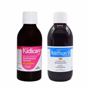 پک 2 عددی شربت کیدی کر ویتابیوتیکس به همراه شربت آسماویت ویتابیوتیکس