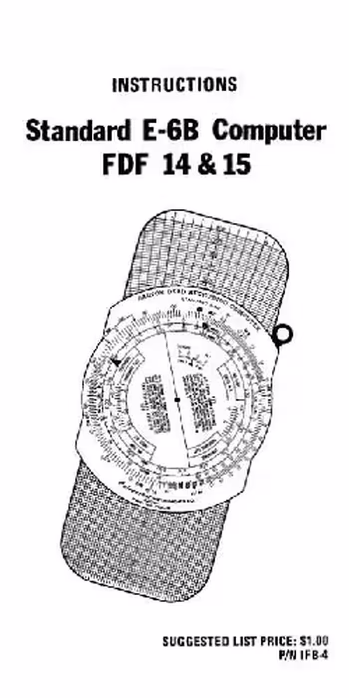خرید و دانلود نسخه کامل کتاب Instructions for Standard E-6B computer slide rule FDF14, FDF15