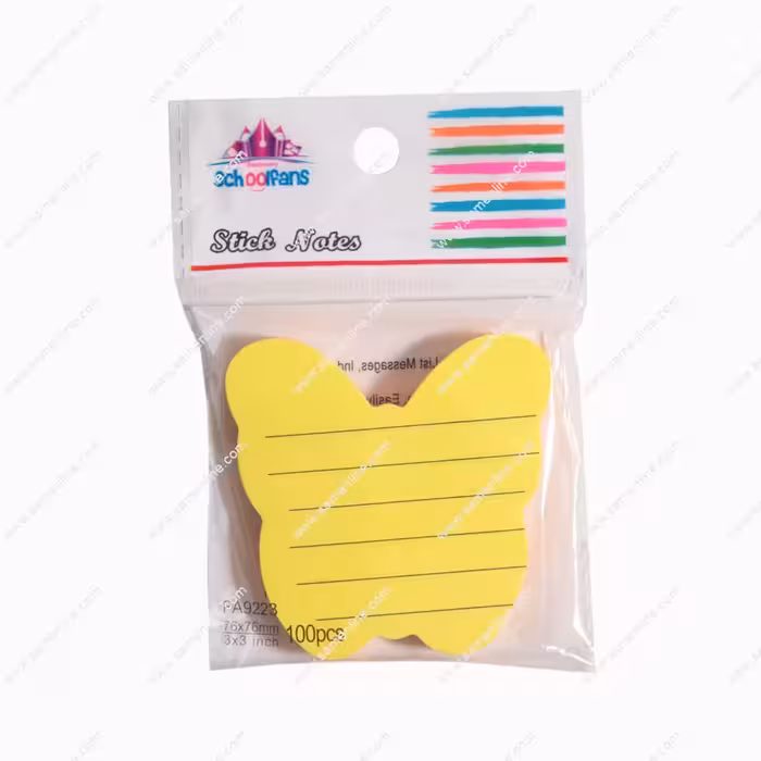 کاغذ یادداشت چسب دار ( استیک نوت ) اسکول فنس کد FA9223 مدل پروانه