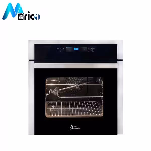 فر برقی اخوان کد F31 شیشه مشکی و استیل پنل لمسی