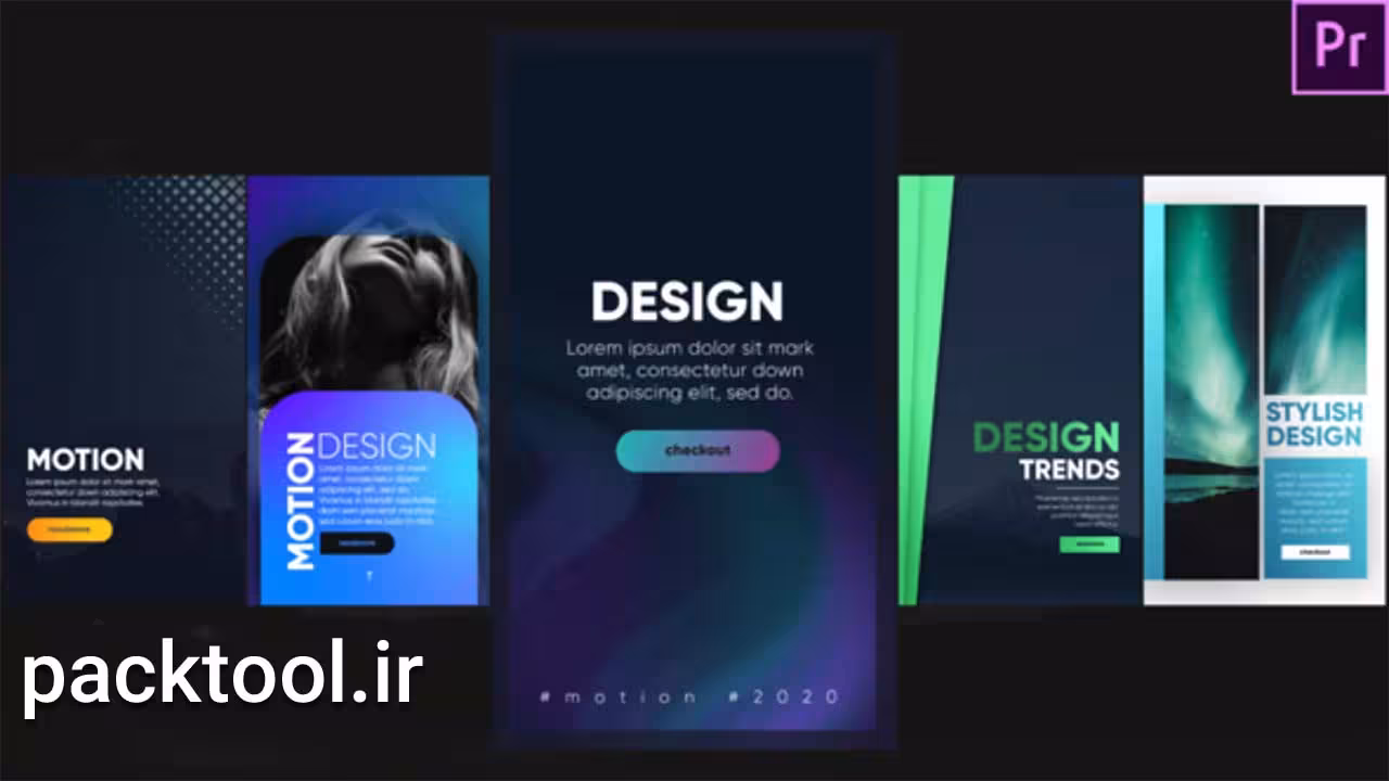 پروژه آماده پریمیر استوری اینستاگرام Instagram Clean Stories - پک تول