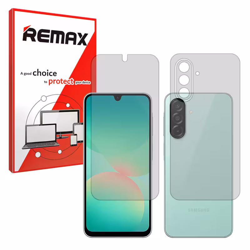 گلس صفحه نمایش و پشت گوشی سامسونگ Galaxy A26 مدل هیدروژلی مات برند ریمکس کد SS