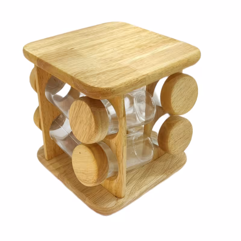 ست جای ادویه 8 پارچه مدل مربع گردان