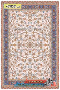 فرش 1200 شانه طرح زرافشان زمینه کرم کاشان