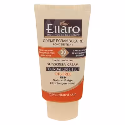 کرم ضد آفتاب رنگی الارو SPF30 سری Foundation Effect مدل Natural Beige محافظ UVB، مناسب پوست‌های چرب و حساس تحت لیسانس حجم 40 میلی‌لیتر