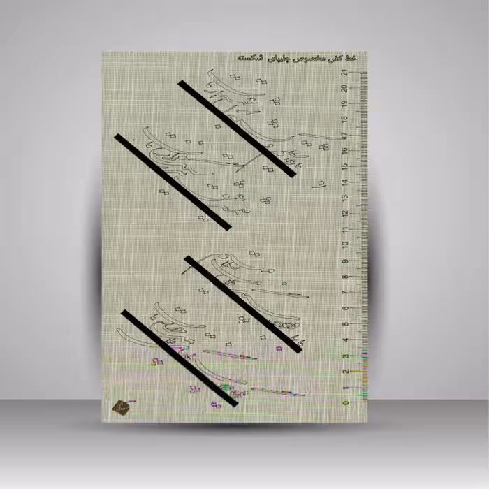 خط کش مخصوص چلیپای شکسته  A5