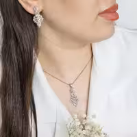 نیمست تراش نقره جواهری کد 00290