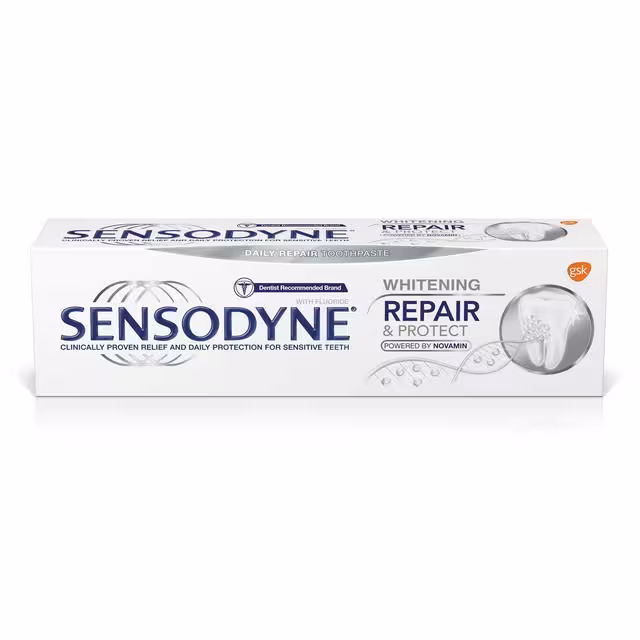 خمیر دندان سفید کننده، ترمیم کننده و محافظت کننده سنسوداین Sensodyne Repair and protect حجم 75 میلی لیتر