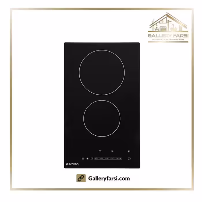 اجاق گازدو شعله شیشه سرامیکی پرنیان استیل مدل PB-2220