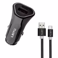 شارژر فندکی لیتو مدل LC-C14 به همراه کابل USB-C