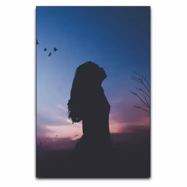 تابلو طرح مینیمال دختر