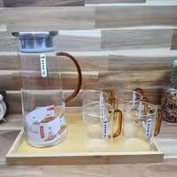 پارچ لیوان پیرکس سینی دار DELI