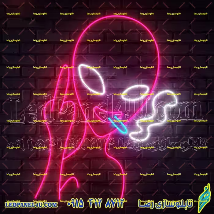 تابلو نئون فلکسی آدم فضایی کد 17039