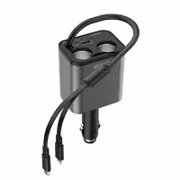 شارژر فندکی 90W گرین لاین مدل MULTIPORT GL-CC07