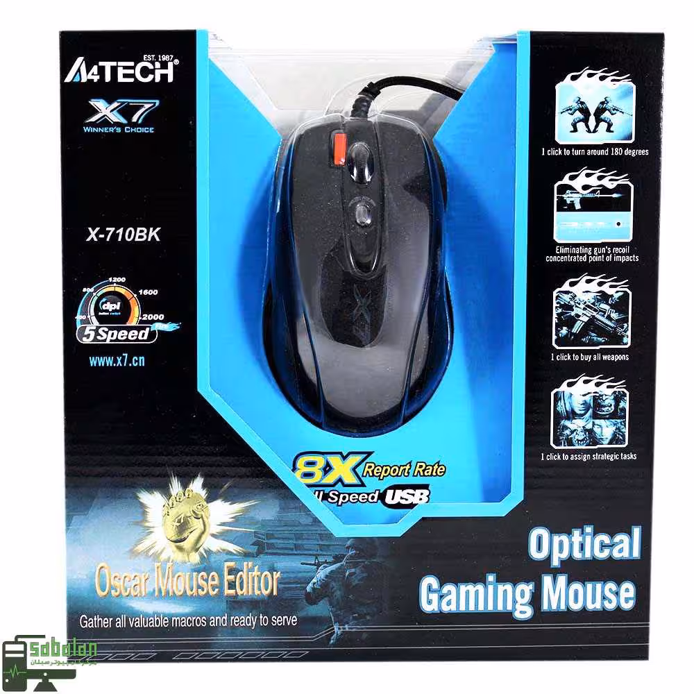 ماوس GAMING برند A4TECH مدل X-710BK