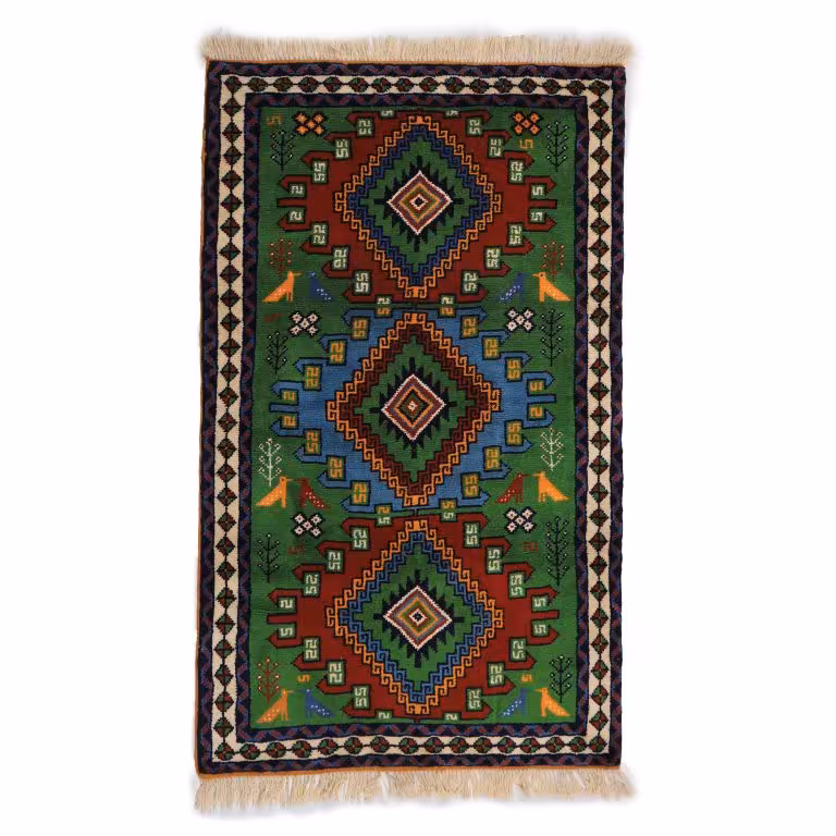 فرش دستباف دو متری طرح خراسان کد 4020572