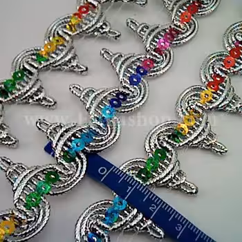 یراق تاجی نقره ای 7 رنگ