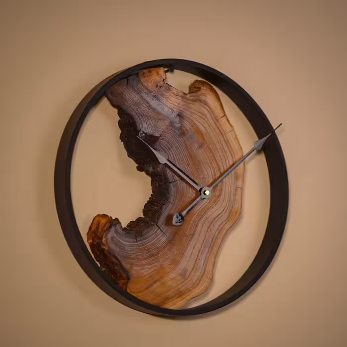 ساعت دیواری چوبی مدل سرو کد: 35C_01