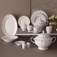 سرویس 103 پارچه 12 نفره طرح نارسیس پلاتینی