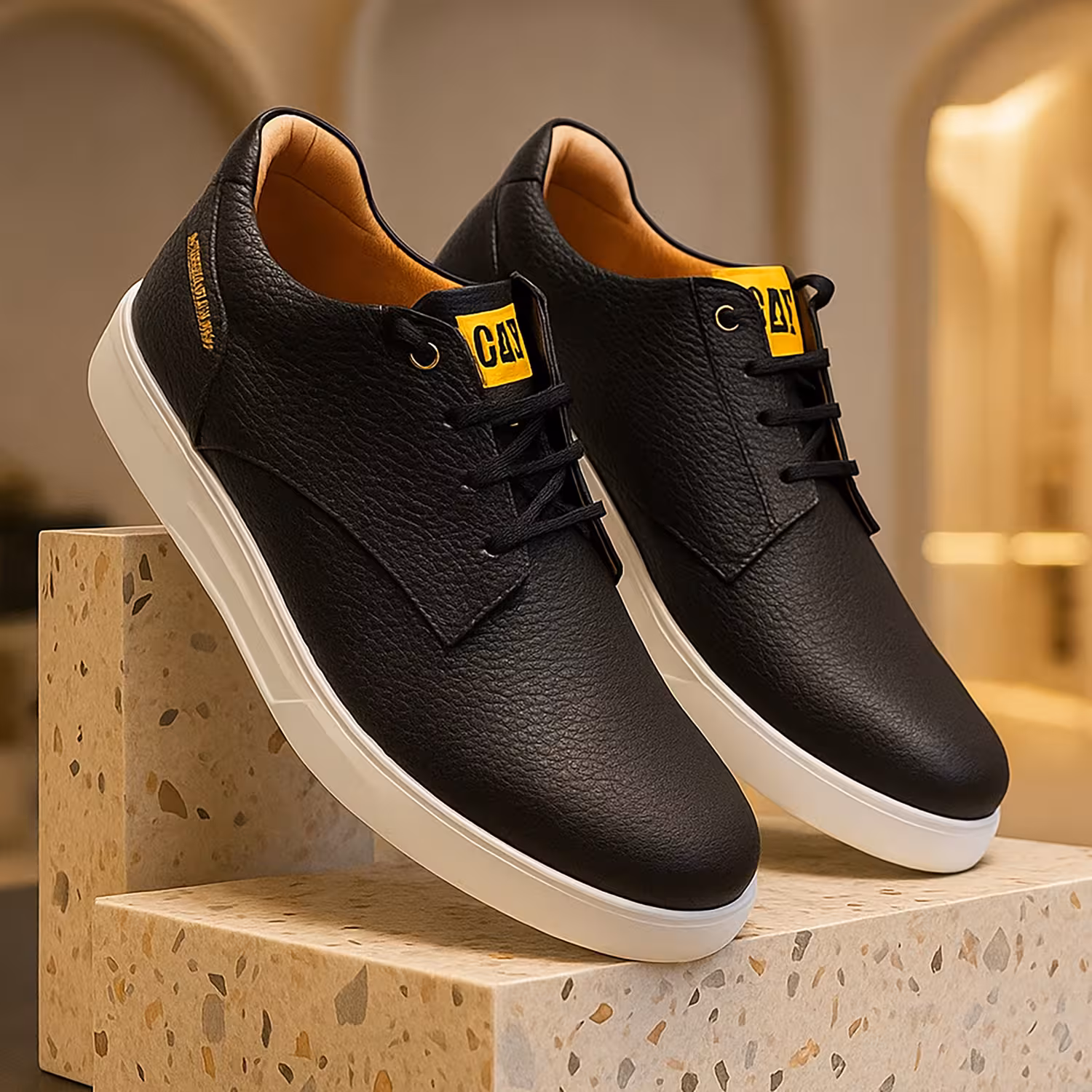 کفش چرم مردانه اسپرت کد SP031BK رنگی مشکی