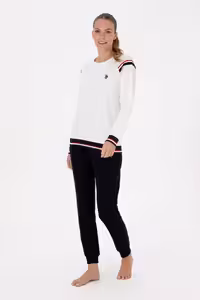 ست لباس راحتی زنانه بژ یو اس پولو