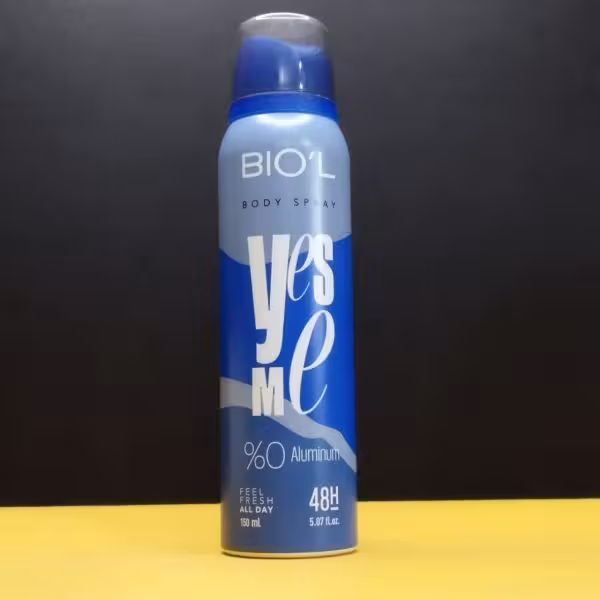 اسپری خوشبو کننده بدن مردانه بیول مدل YES ME حجم 150 میلی لیتر مدل مشکی ابی