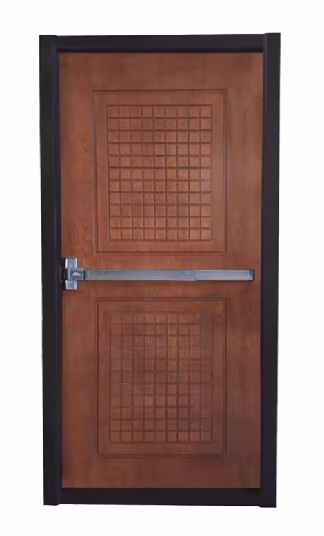 درب ضد حریق 240 دقیقه روکش دوقاب CNC با یراق آلات کامل مدل ID-203 برند ایمن درب شرق
