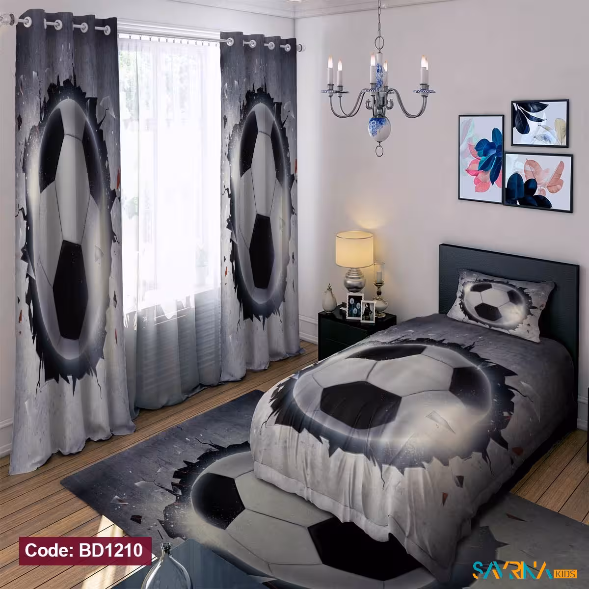 ست اتاق خواب پسرانه طرح توپ کد BD1210
