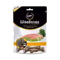 تشویقی سگ استخوان طعم بوقلمون برند gnawlers جناورز 200 گرمی 5 عددی