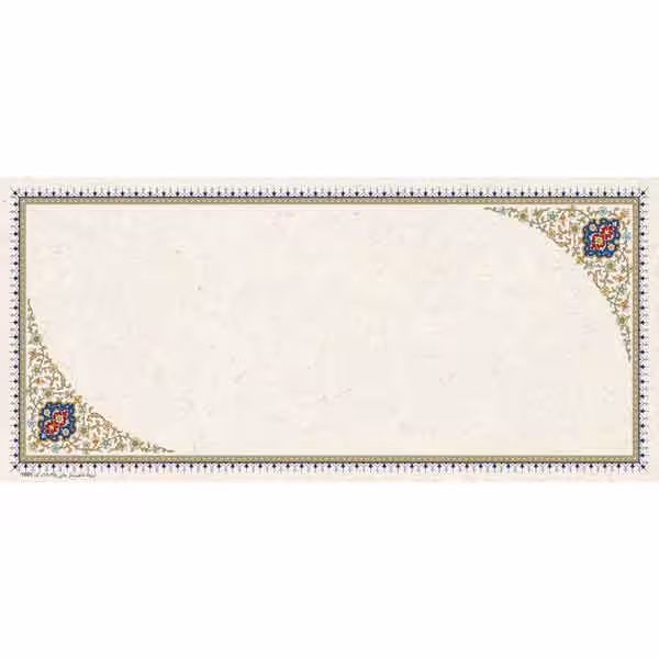 کاغذ ابروباد کد Y605 تذهیب دار چاپی (ابعاد 35*16) - بسته 5 عددی