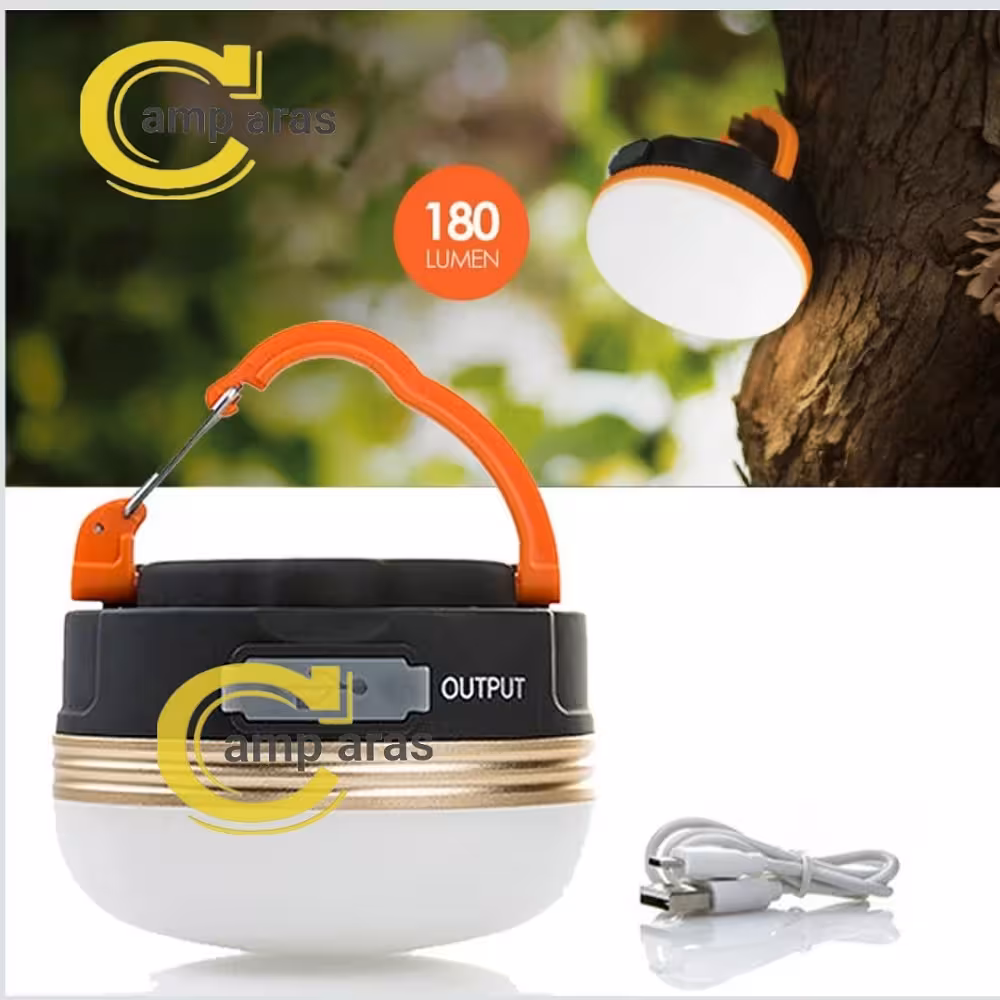 چراغ چادر شارژی کینگ لیون KING LION M1801A1 پاوربانک دار - کمپ آراس