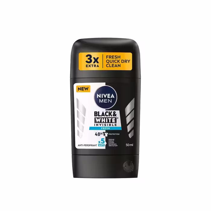 دئودورانت ضدتعریق مردانه نیوا Black & White Invisible Fresh وزن 50 گرم