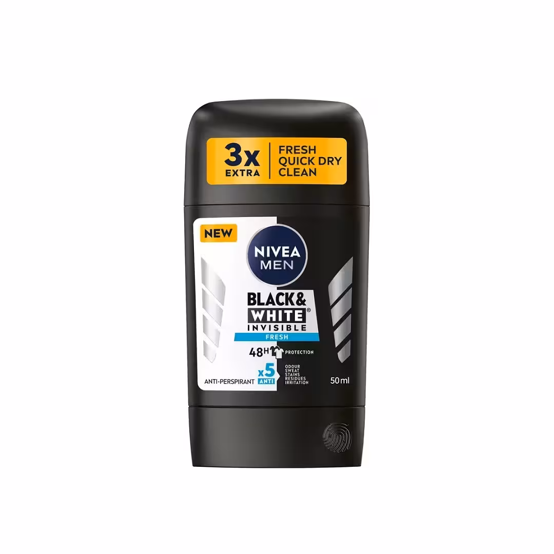 دئودورانت ضدتعریق مردانه نیوا Black & White Invisible Fresh وزن 50 گرم