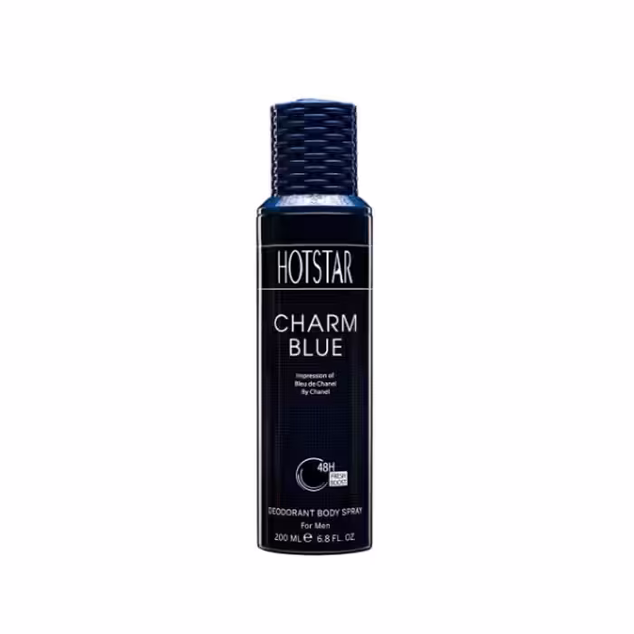 اسپری بدن مردانه هات استار مدل Charm Blue حجم 200 میلی لیتر