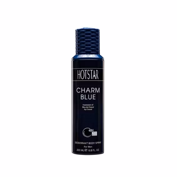 اسپری بدن مردانه هات استار مدل Charm Blue حجم 200 میلی لیتر