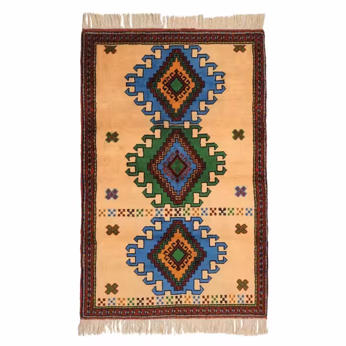 فرش دستباف دو متری طرح خراسان کد 4020577