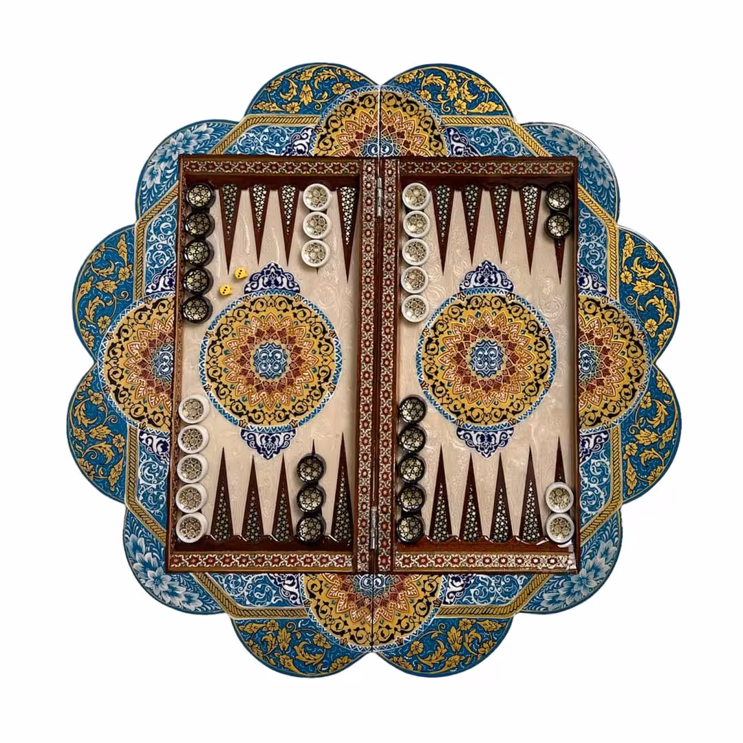 تخته نرد خاتم لوتوس کد 4357