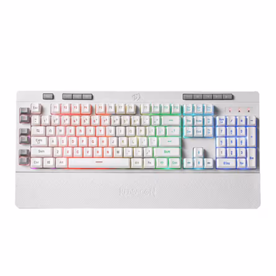 کیبورد گیمینگ ردراگون K512 SHIVA WHITE