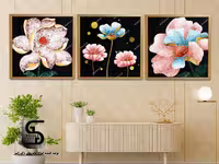 تابلو دکوراتیو سه تکه 60*40 درجه1