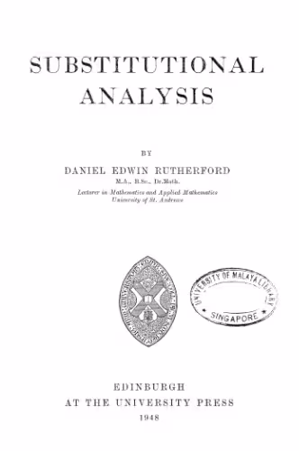 خرید و دانلود نسخه کامل کتاب Substitutional Analysis