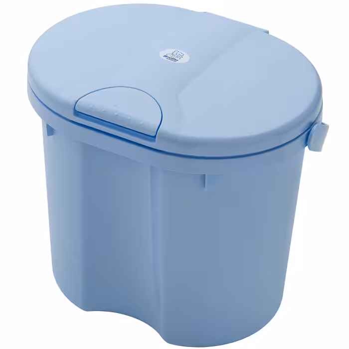 سطل دربدار اتاق کودک روتو اورجینال سوییس رنگ ابی با درب قفلدار جدید   rotho