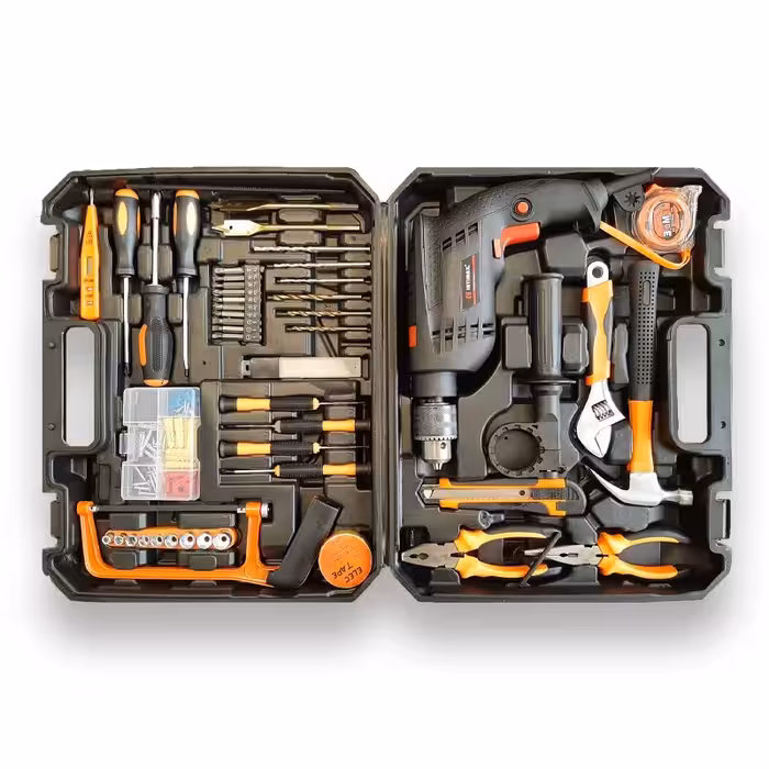 جعبه ابزار  100 عددی  ست دریل کیف ابزار کامل 50 عدد ابزار 50 عدد یراق درجه یک