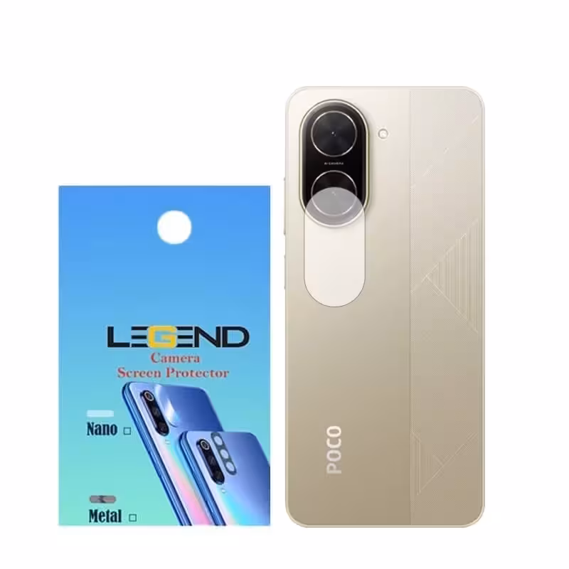 محافظ لنز دوربین لجند مدل نانو گلس مناسب برای موبایل شیائومی Poco C71