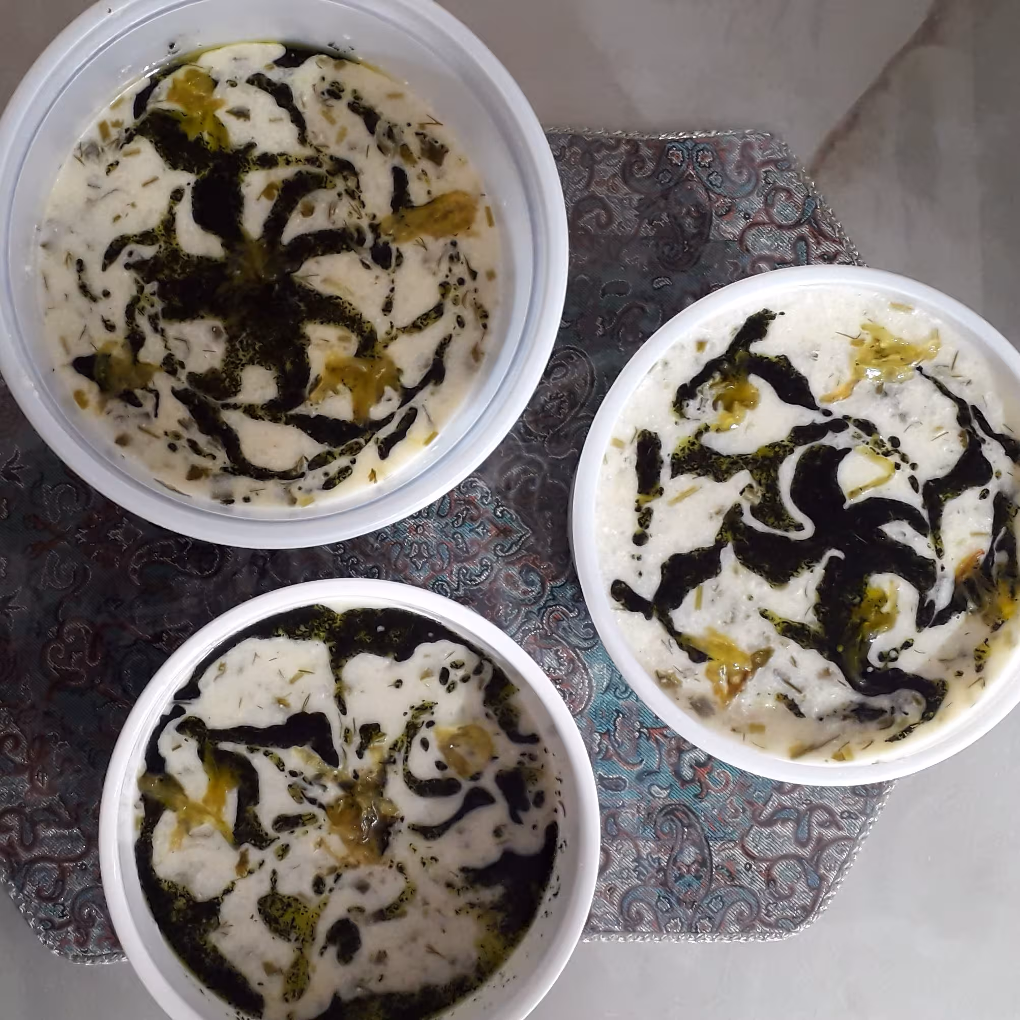 آش دوغ سرعین خانگی با ماست محلی