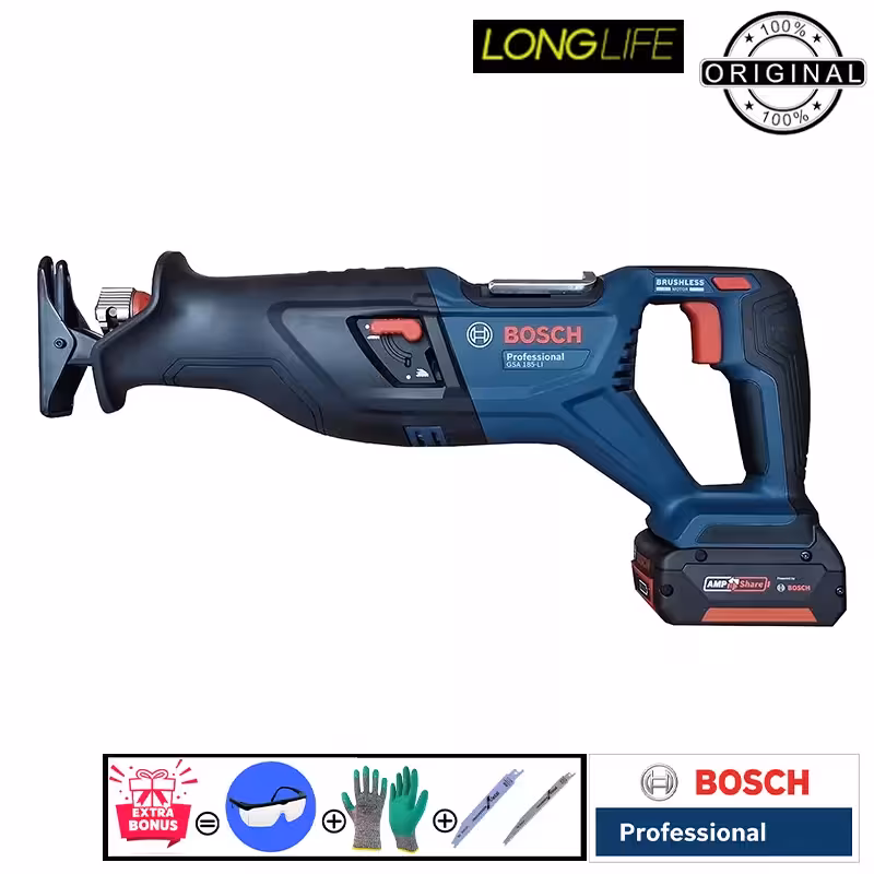 اره افقی بر 18 ولت شارژی 5 آمپر ساعت بوش مدل GSA 185 li 5AH