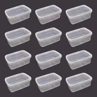 ظرف نگهدارنده پولاد پویش مدل فریزری کد 1200cc بسته 12 عددی