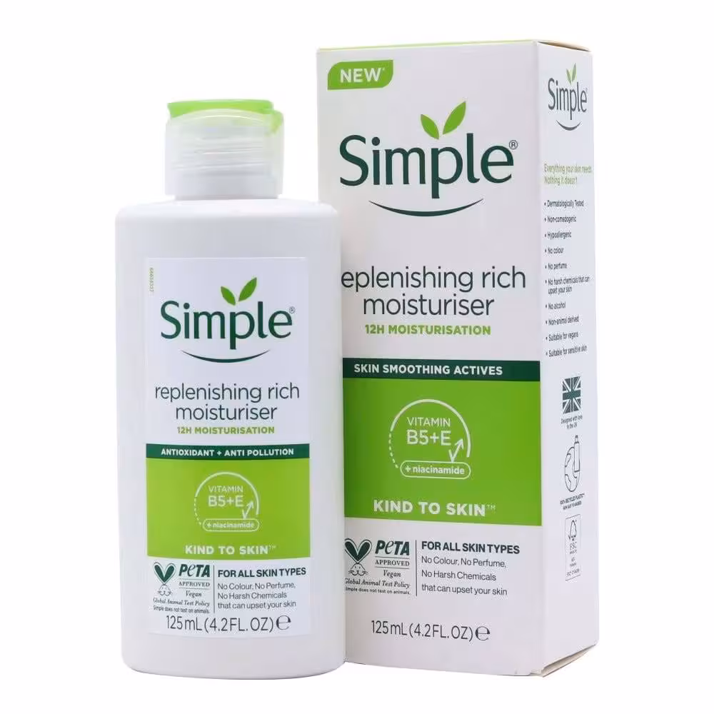 کرم آبرسان سیمپل مدل ریچ | مناسب پوست حساس | حجم 125 میل