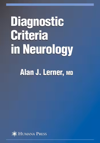 خرید و دانلود نسخه کامل کتاب Diagnostic Criteria in Neurology (Current Clinical Neurology)