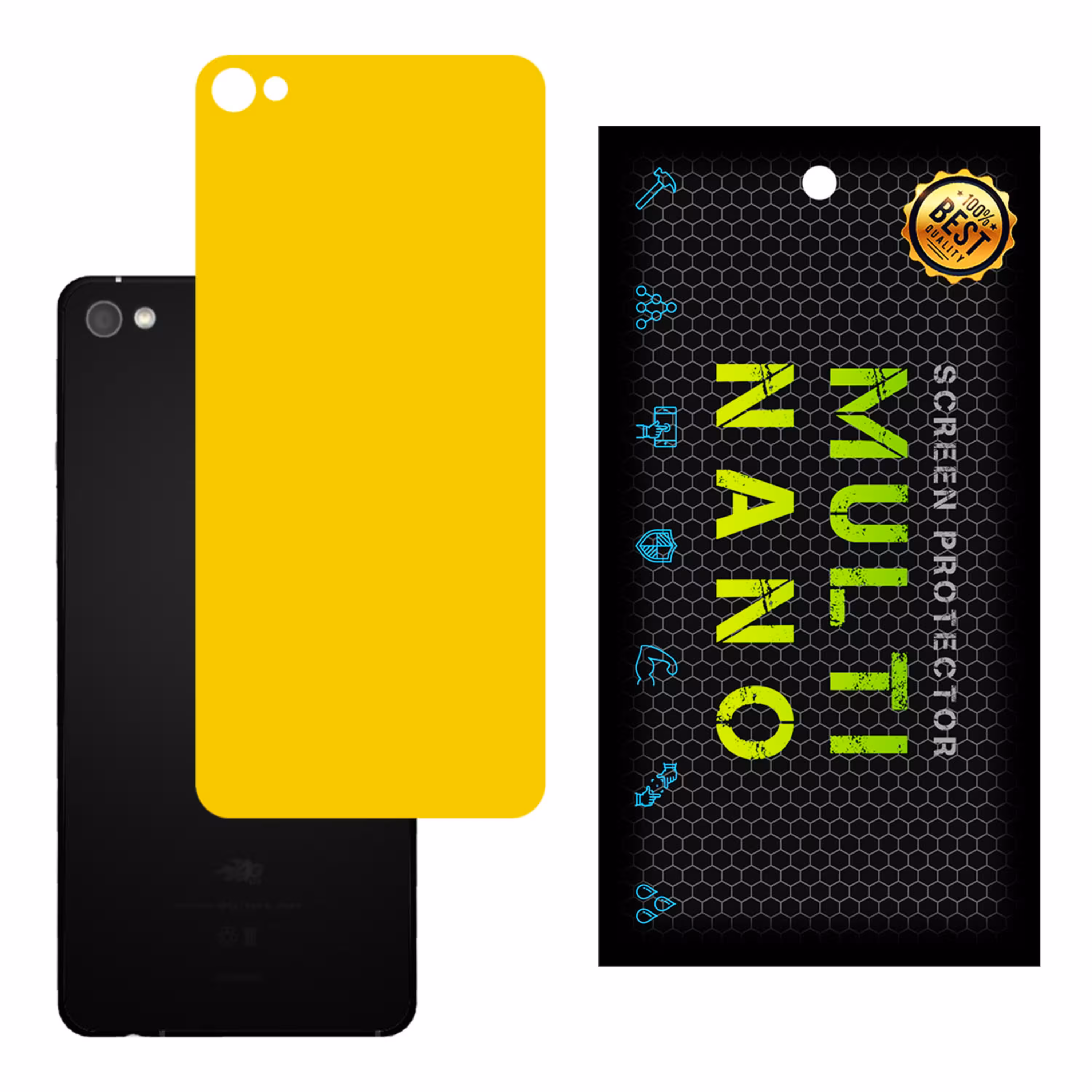 برچسب پوششی MultiNano مدل X-F1M-Yellow برای پشت موبایل اسمارتAlpha 